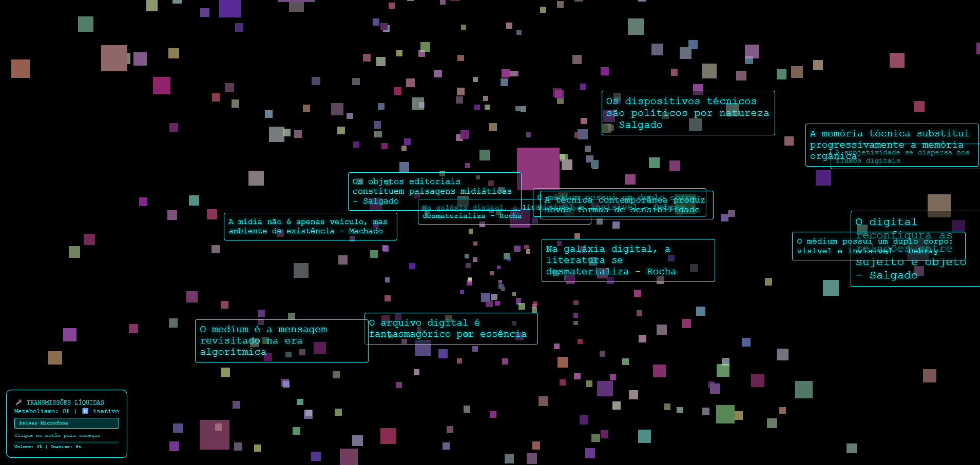 Visual abstrato com efeitos líquidos e glitch